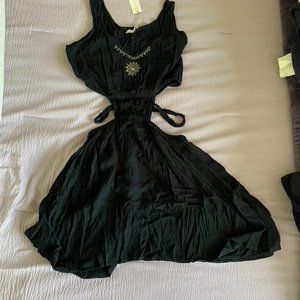 Large Black Side Cut Out Summer Dress from Earthbound